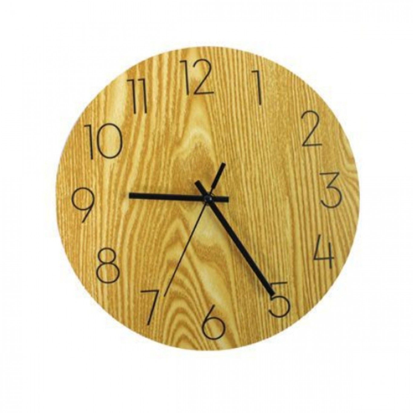 Ξύλινο Ρολόι Τοίχου Quartz Vintage Διαμέτρου 30cm με Αριθμούς Ξύλινο Ρολόι Τοίχου Quartz Vintage Διαμέτρου 30cm με Αριθμούς