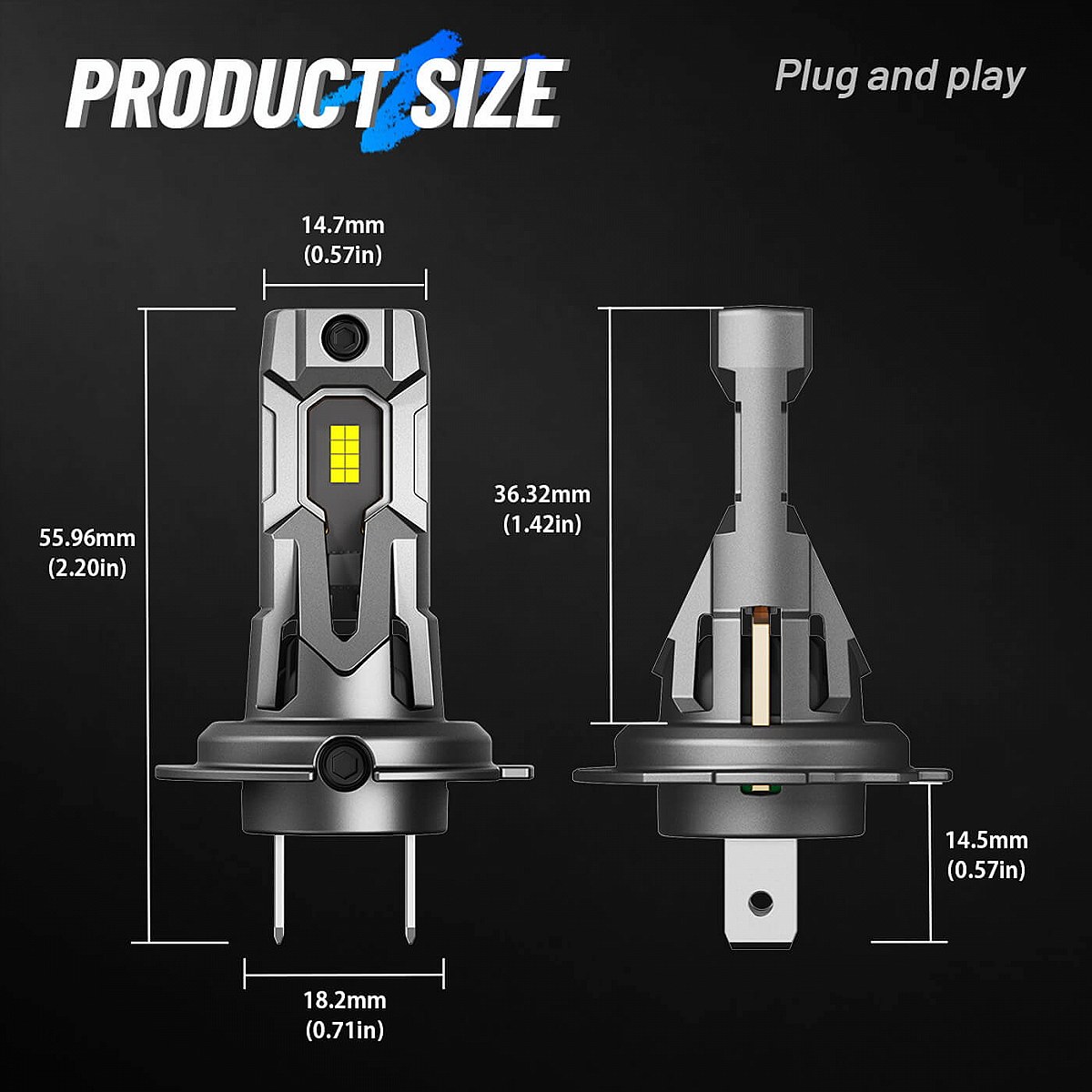 Λάμπες Αυτοκινήτου LED NovSight – Ισχυρός Φωτισμός 12000LM 6500K, Αδιάβροχες IP68 Λάμπες Αυτοκινήτου LED NovSight – Ισχυρός Φωτισμός 12000LM 6500K, Αδιάβροχες IP68