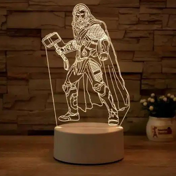 LED 3D Τρισδιάστατο Φωτιστικό - Illusion Thor LED 3D Τρισδιάστατο Φωτιστικό - Illusion Thor