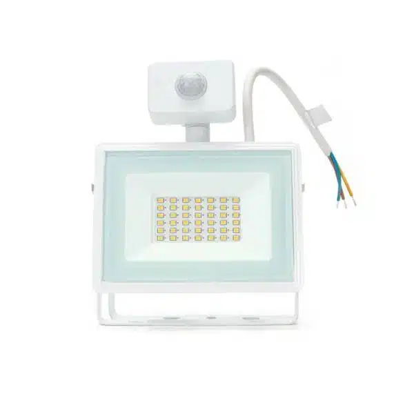 LED Αδιάβροχος Ηλιακός Προβολέας με Αισθητήρα Κίνησης και Φυσικό Λευκό Φωτισμό 4000K Aigostar Λευκός 30W 220V IP65 2700LM LED Αδιάβροχος Ηλιακός Προβολέας με Αισθητήρα Κίνησης και Φυσικό Λευκό Φωτισμό 4000K Aigostar Λευκός 30W 220V IP65 2700LM