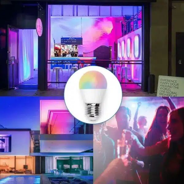LED Dimmable Λάμπα 4.8W E27 RGB Σφαιρική G45 4.8W 220V με Ασύρματο Χειριστήριο LED Dimmable Λάμπα 4.8W E27 RGB Σφαιρική G45 4.8W 220V με Ασύρματο Χειριστήριο