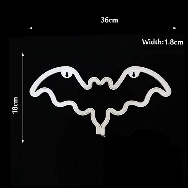 LED Επιτοίχιο Διακοσμητικό Φωτιστικό Neon με Τροφοδοσία USB ή Μπαταρίες με Σχέδιο Nυχτερίδα σε Ροζ Χρώμα LED Επιτοίχιο Διακοσμητικό Φωτιστικό Neon με Τροφοδοσία USB ή Μπαταρίες με Σχέδιο Nυχτερίδα σε Ροζ Χρώμα