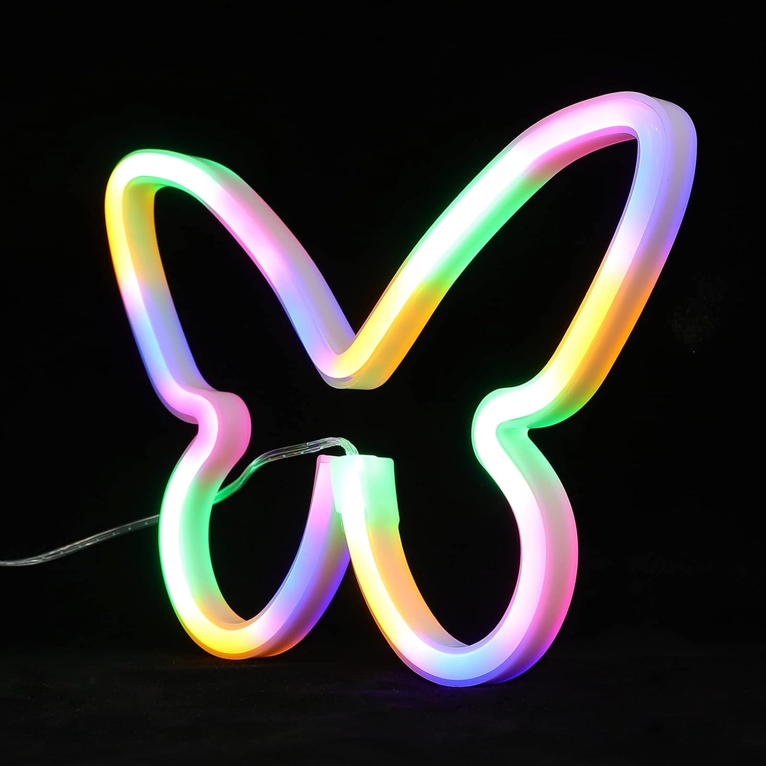 LED Επιτοίχιο Διακοσμητικό Φωτιστικό Πολύχρωμο Neon με Τροφοδοσία USB ή Μπαταρίες με Σχέδιο Πεταλούδα LED Επιτοίχιο Διακοσμητικό Φωτιστικό Πολύχρωμο Neon με Τροφοδοσία USB ή Μπαταρίες με Σχέδιο Πεταλούδα