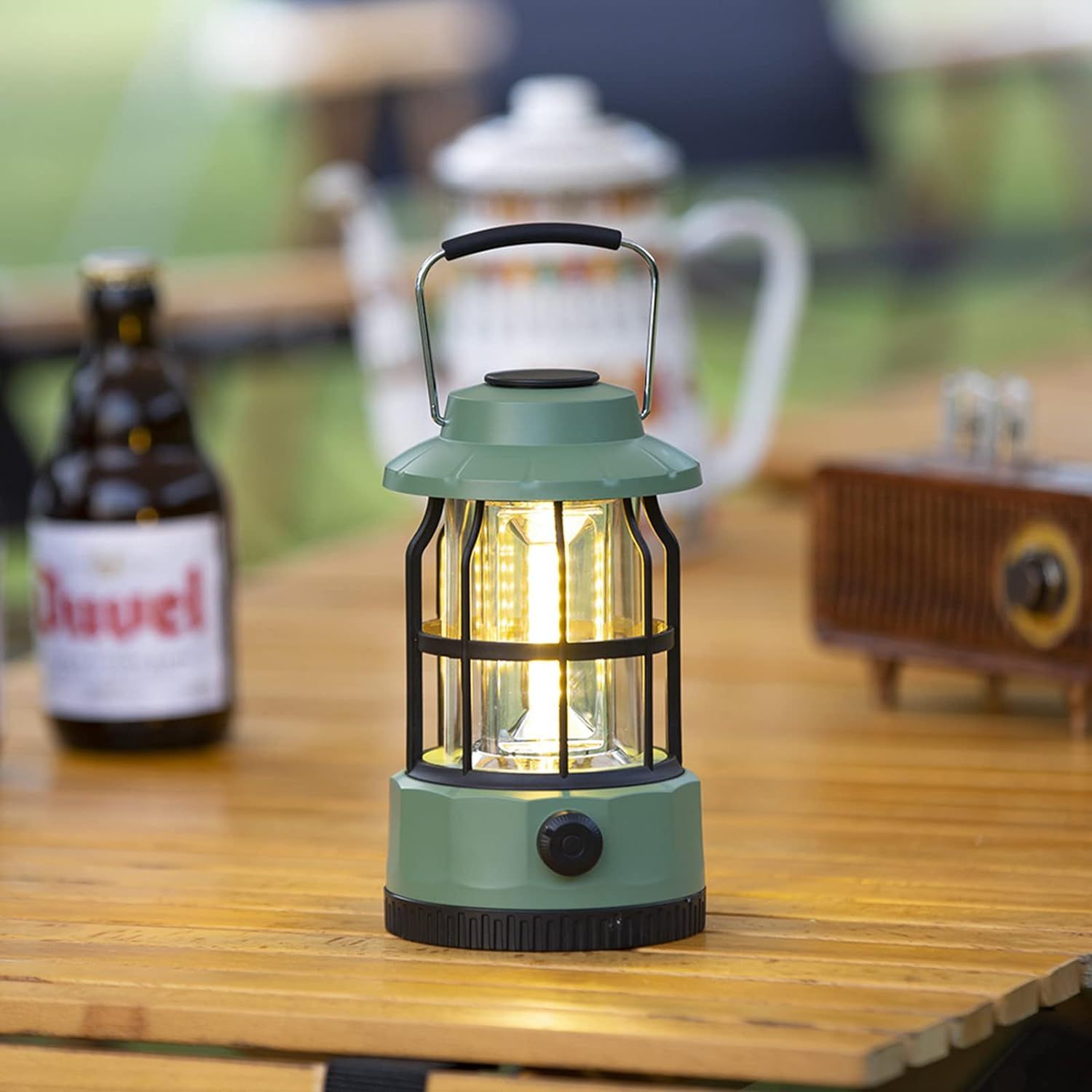 LED Φανάρι Dimmable με Μπαταρίες 300LM για Camping ή Ψάρεμα σε Θερμό Λευκό Φωτισμό Πράσινο LED Φανάρι Dimmable με Μπαταρίες 300LM για Camping ή Ψάρεμα σε Θερμό Λευκό Φωτισμό Πράσινο