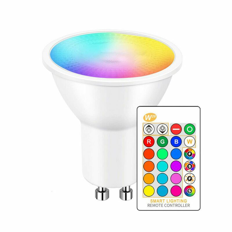 LED Λάμπα για Ντουί GU10 3W RGBW 240LM με Ασύρματο Χειριστήριο Λευκή LED Λάμπα για Ντουί GU10 3W RGBW 240LM με Ασύρματο Χειριστήριο Λευκή