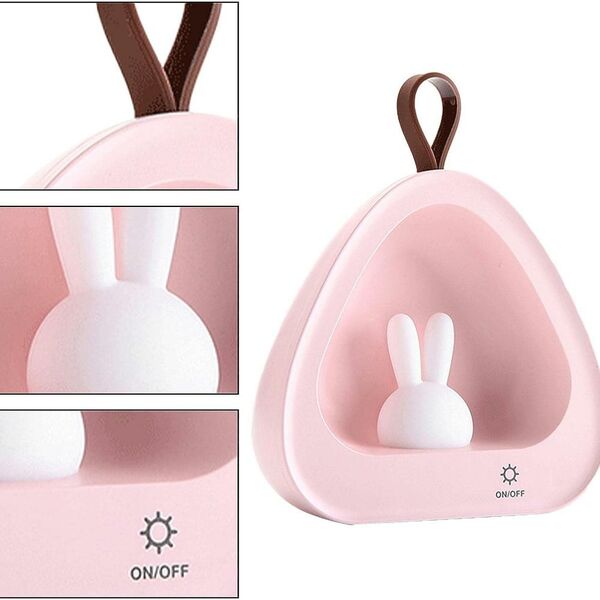 LED Παιδικό Επαναφορτιζόμενο USB Φωτάκι Νυκτός - Λαγουδάκι με Ρυθμιζόμενες Λειτουργίες Φωτισμού LED Παιδικό Επαναφορτιζόμενο USB Φωτάκι Νυκτός - Λαγουδάκι με Ρυθμιζόμενες Λειτουργίες Φωτισμού