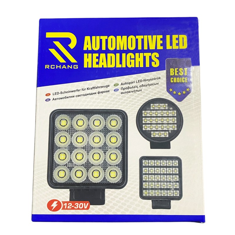 LED Προβολέας Εργασίας Αυτοκινήτου 48W 12-30V Rchang με Βάση Στήριξης LED Προβολέας Εργασίας Αυτοκινήτου 48W 12-30V Rchang με Βάση Στήριξης