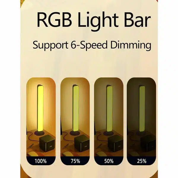 LED RGB Επιτραπέζιο Διακοσμητικό Φωτιστικό Μπάρα με Τηλεχειριστήριο και Ρυθμιζόμενο Φωτισμό LED RGB Επιτραπέζιο Διακοσμητικό Φωτιστικό Μπάρα με Τηλεχειριστήριο και Ρυθμιζόμενο Φωτισμό