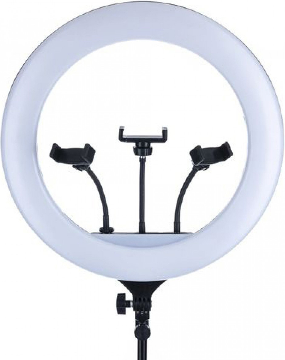 LED Ring Light Δαχτυλίδι 43cm, Φωτισμού 3200-5600K με Τρίποδο Δαπέδου & Τριπλή Βάση για Κινητών - LiveStream, Φωτογραφίσεις, Video LED Ring Light Δαχτυλίδι 43cm, Φωτισμού 3200-5600K με Τρίποδο Δαπέδου & Τριπλή Βάση για Κινητών - LiveStream, Φωτογραφίσεις, Video