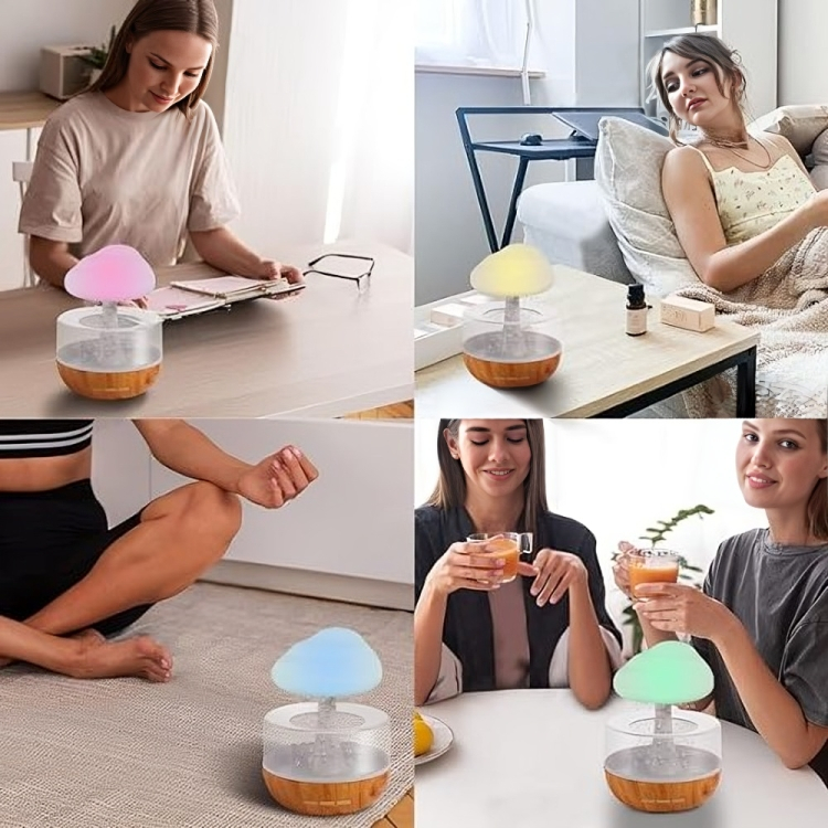 LED Υγραντήρας - Συσκευή Αρωματοθεραπείας Cloud Rain - Επαναφορτιζόμενη με Χρονοδιακόπτη LED Υγραντήρας - Συσκευή Αρωματοθεραπείας Cloud Rain - Επαναφορτιζόμενη με Χρονοδιακόπτη