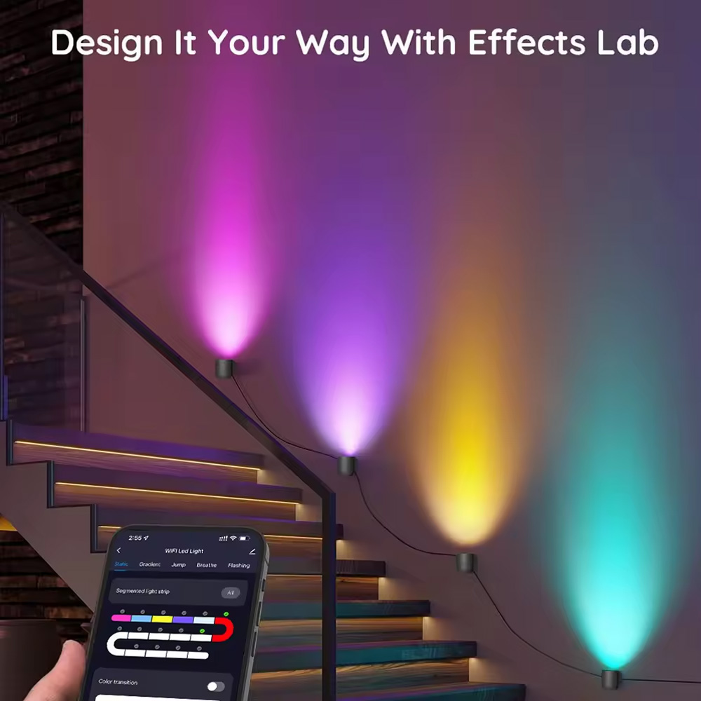 LED Wifi, RGB Επιτραπέζιο - Επιτοίχιο Διακοσμητικό Φωτιστικό σε Κυλινδρικό Σχήμα με Τηλεχειριστήριο και Ρυθμιζόμενα Χρώματα4τμχ Tuya Μαύρο LED Wifi, RGB Επιτραπέζιο - Επιτοίχιο Διακοσμητικό Φωτιστικό σε Κυλινδρικό Σχήμα με Τηλεχειριστήριο και Ρυθμιζόμενα Χρώματα4τμχ Tuya Μαύρο