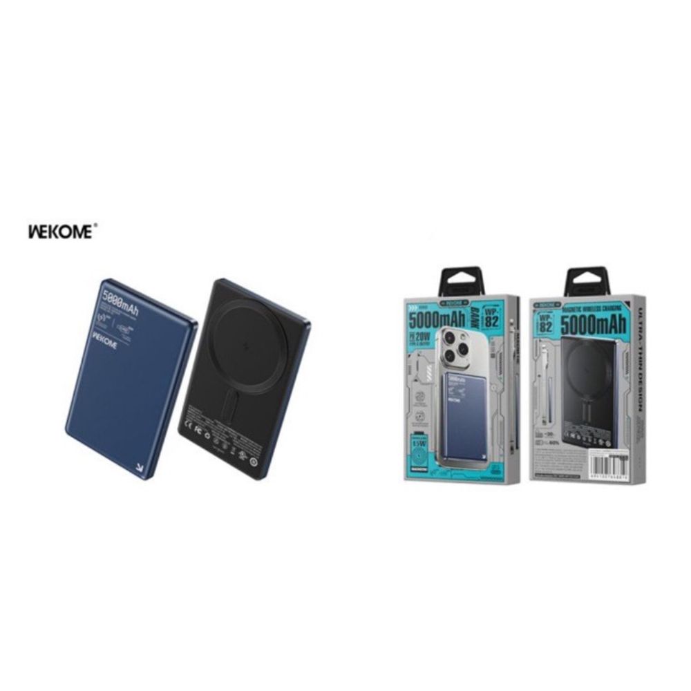 Λεπτό Power Bank Ασύρματης Γρήγορης Φόρτισης 15W 5000mAh με Type-C Θύρες Wekome Λεπτό Power Bank Ασύρματης Γρήγορης Φόρτισης 15W 5000mAh με Type-C Θύρες Wekome