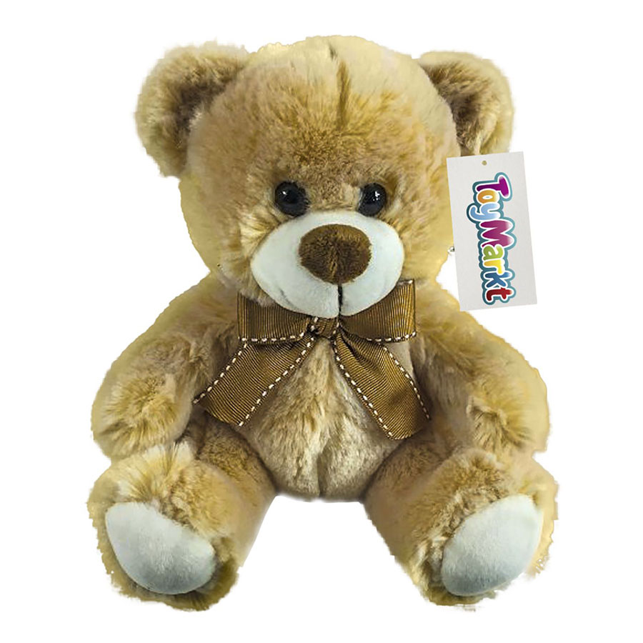 Λούτρινο Αρκουδάκι με Φιόγκο Καφέ Ανοιχτό - Teddy Bear 19cm Λούτρινο Αρκουδάκι με Φιόγκο Καφέ Ανοιχτό - Teddy Bear 19cm