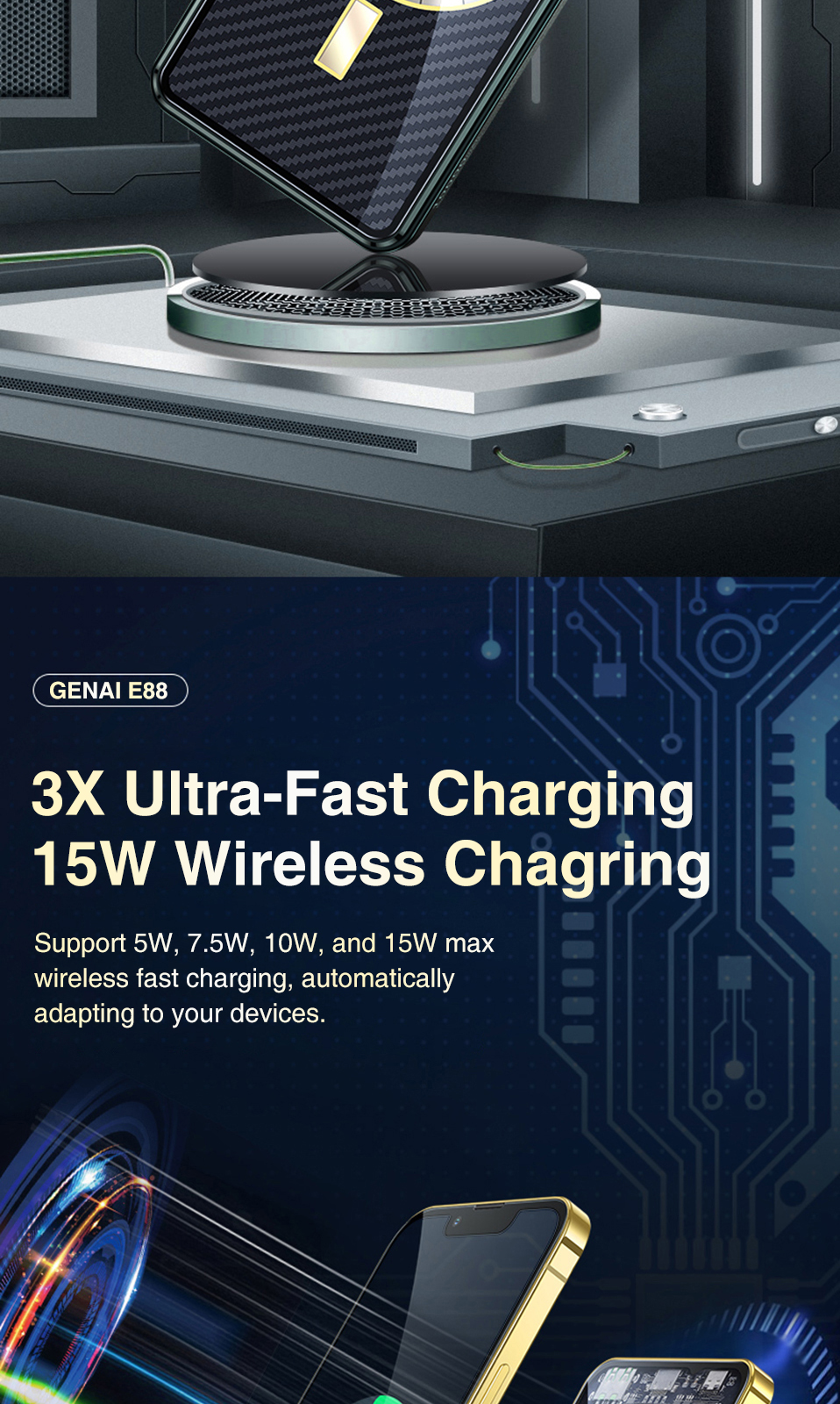 Μαγνητικό Ασύρματο Διάφανο Εργονομικό Powerbank Fast Charging Μπαταρίας 10000mAh με 2 Θύρες USB και 1 Θύρα Type C 22.5 W Μαγνητικό Ασύρματο Διάφανο Εργονομικό Powerbank Fast Charging Μπαταρίας 10000mAh με 2 Θύρες USB και 1 Θύρα Type C 22.5 W