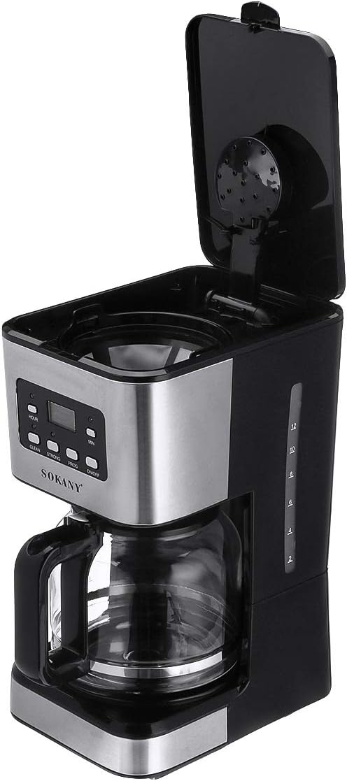 Αυτόματη Καφετιέρα Φίλτρου - Γαλλικού Καφέ Sokany 950W με Γυάλινη Κανάτα 1.5L Αυτόματη Καφετιέρα Φίλτρου - Γαλλικού Καφέ Sokany 950W με Γυάλινη Κανάτα 1.5L