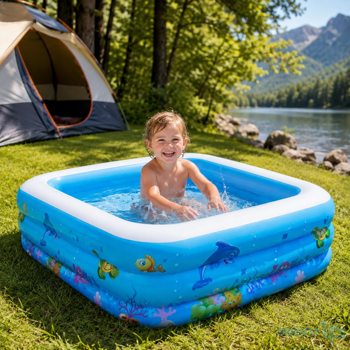 Μεγάλη Παιδική Πισίνα Φουσκωτή 130cm Μπλε-Swimming Pool Μεγάλη Παιδική Πισίνα Φουσκωτή 130cm Μπλε-Swimming Pool