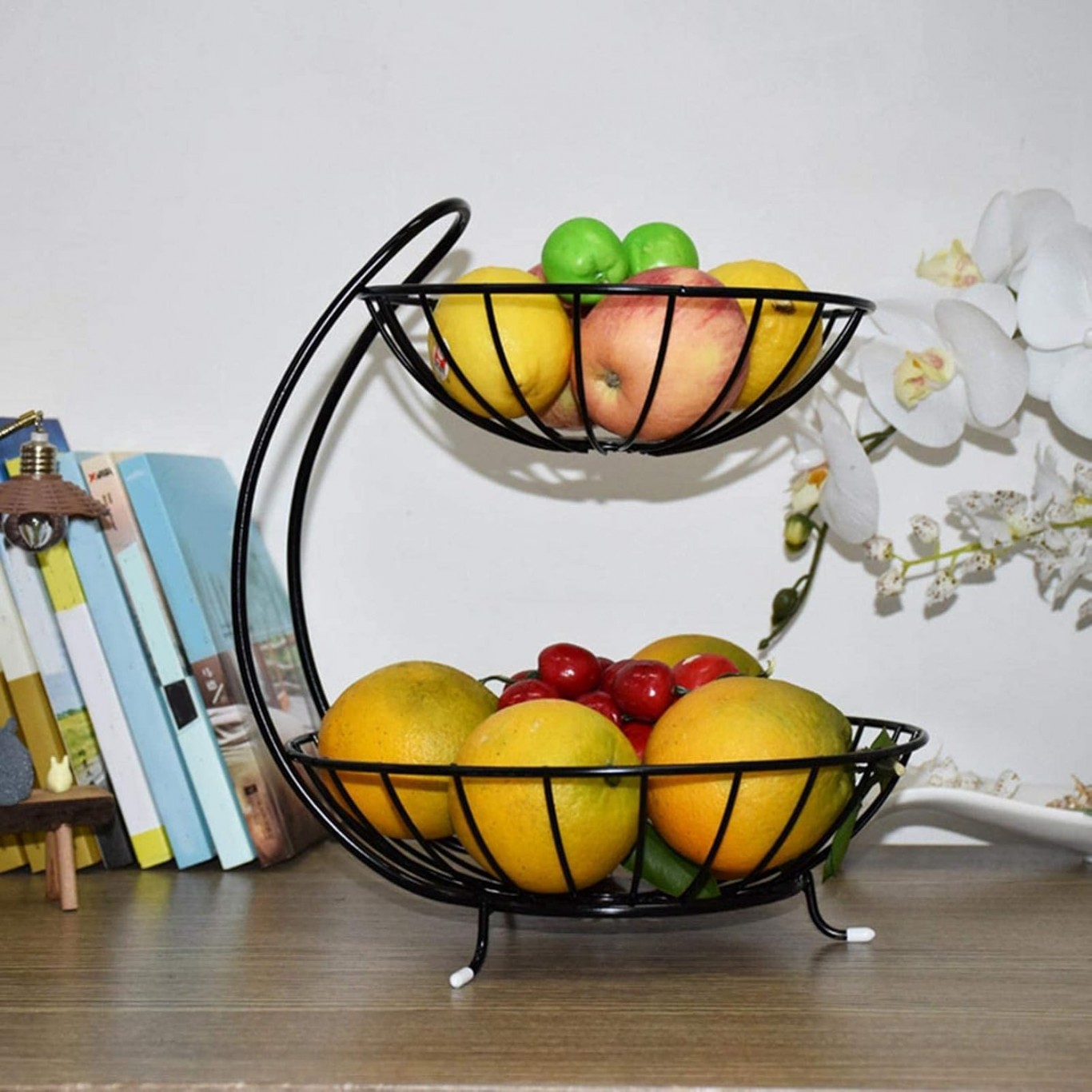 Μεταλλική Φρουτιέρα Δύο Επιπέδων Μαύρη 27 x 32cm Μεταλλική Φρουτιέρα Δύο Επιπέδων Μαύρη 27 x 32cm