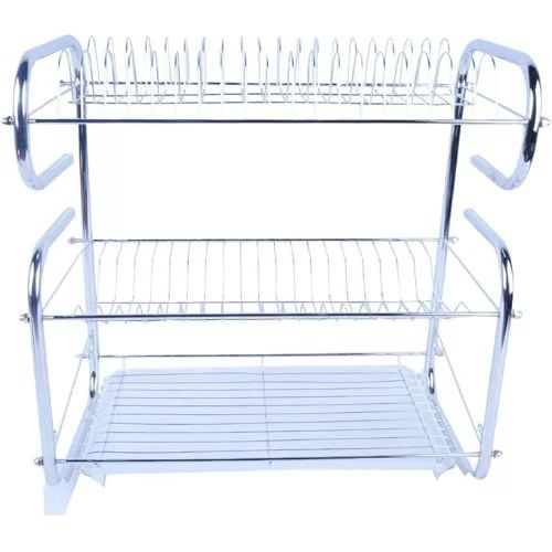 Μεταλλική Πιατοθήκη Στραγγίσματος 47x23x28 cm Ασημί Μεταλλική Πιατοθήκη Στραγγίσματος 47x23x28 cm Ασημί