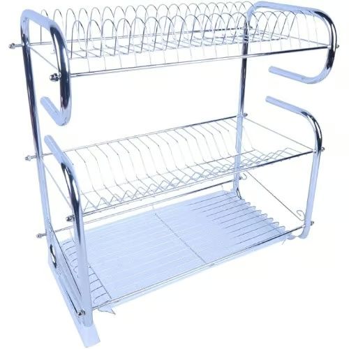 Μεταλλική Πιατοθήκη Στραγγίσματος 47x23x28 cm Ασημί Μεταλλική Πιατοθήκη Στραγγίσματος 47x23x28 cm Ασημί