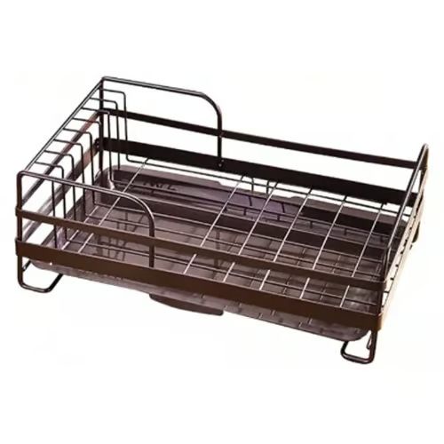 Μεταλλική Πιατοθήκη Στραγγίσματος με Αποσπώμενο Δίσκο 24.5x15x39.5 cm - Καφέ Μεταλλική Πιατοθήκη Στραγγίσματος με Αποσπώμενο Δίσκο 24.5x15x39.5 cm - Καφέ