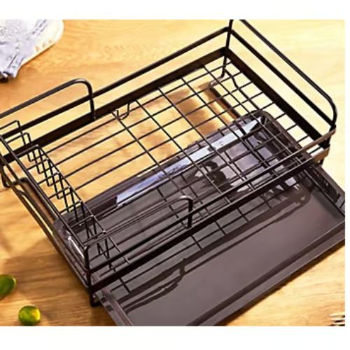 Μεταλλική Πιατοθήκη Στραγγίσματος με Αποσπώμενο Δίσκο 24.5x15x39.5 cm - Καφέ Μεταλλική Πιατοθήκη Στραγγίσματος με Αποσπώμενο Δίσκο 24.5x15x39.5 cm - Καφέ