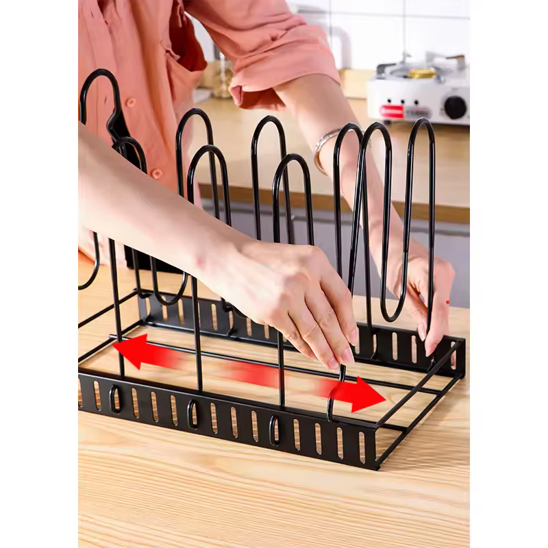 Μεταλλική Ραφιέρα Οργάνωσης Μαγειρικών Σκευών 5 Επιπέδων Μαύρη Μεταλλική Ραφιέρα Οργάνωσης Μαγειρικών Σκευών 5 Επιπέδων Μαύρη