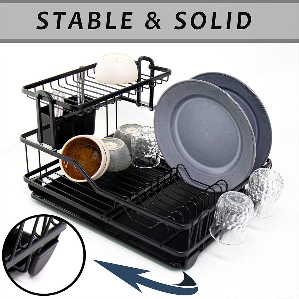 Μεταλλικό Στραγγιστήρι Πιάτων 2 Επιπέδων - Με Βάση για Μαχαιροπίρουνα και Αποσπώμενο Δίσκο Αποστράγγισης - 27 x 46 x 35cm Μεταλλικό Στραγγιστήρι Πιάτων 2 Επιπέδων - Με Βάση για Μαχαιροπίρουνα και Αποσπώμενο Δίσκο Αποστράγγισης - 27 x 46 x 35cm