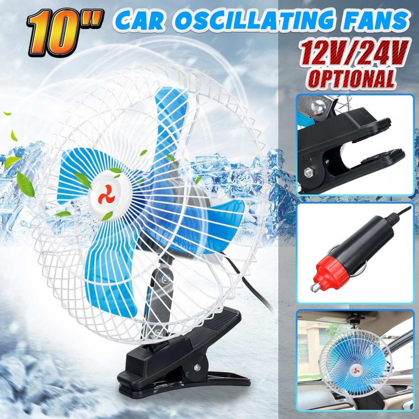 Mini Ανεμιστήρας Αυτοκινήτου 24V 20cm με Κλιπ Στήριξης - KMT Tools Mini Ανεμιστήρας Αυτοκινήτου 24V 20cm με Κλιπ Στήριξης - KMT Tools