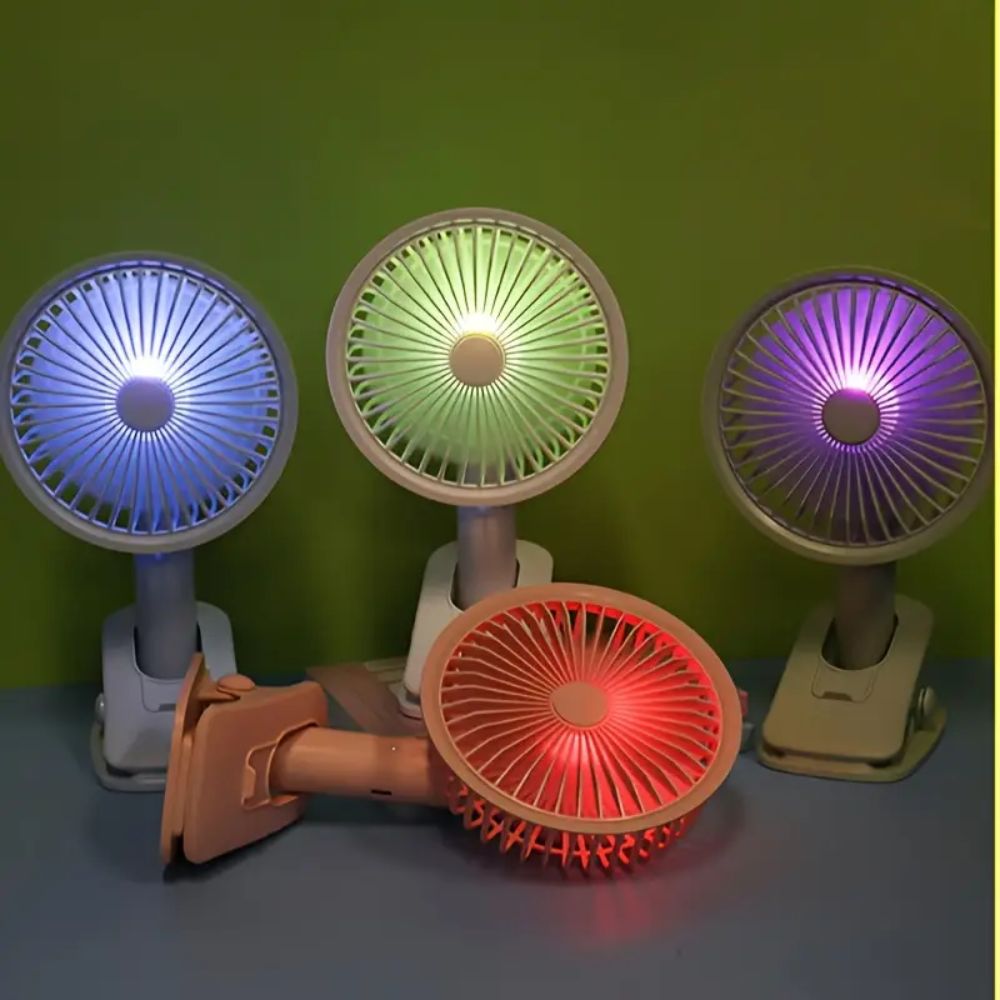 Mini Ανεμιστήρας USB με Κλιπ και LED Φωτισμό Diandi Επαναφορτιζόμενος Mini Ανεμιστήρας USB με Κλιπ και LED Φωτισμό Diandi Επαναφορτιζόμενος