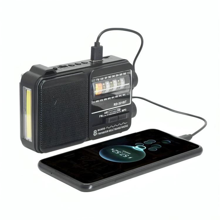 Mίνι Φορητό Ραδιόφωνο με Bluetooth, Δυνατότητας Φόρτισης USB και Φακό Mίνι Φορητό Ραδιόφωνο με Bluetooth, Δυνατότητας Φόρτισης USB και Φακό