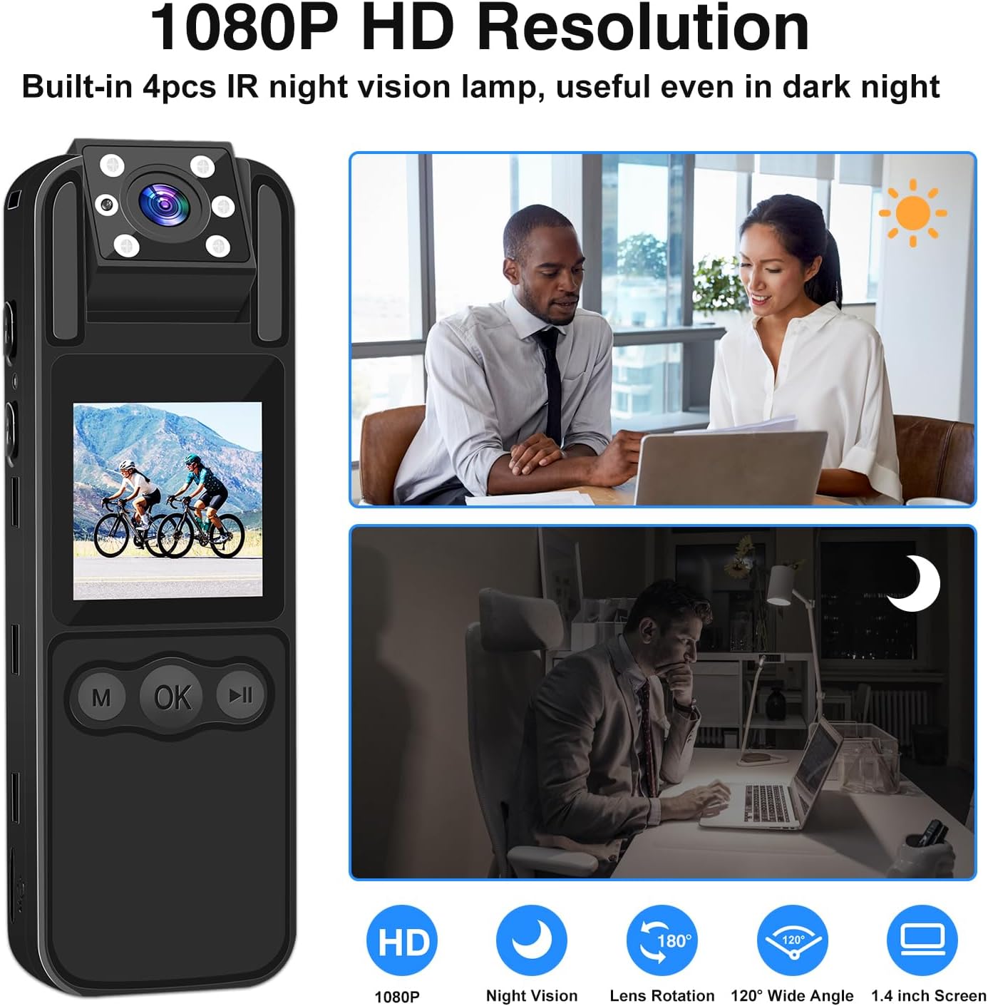 TANGMI Μίνι Κάμερα με Καταγραφή Ήχου και Εικόνας 1080p HD - Περιστρεφόμενος Φακός 180 Μοίρες, Οθόνη LED, Νυχτερινή Λήψη και Συναγερμό TANGMI Μίνι Κάμερα με Καταγραφή Ήχου και Εικόνας 1080p HD - Περιστρεφόμενος Φακός 180 Μοίρες, Οθόνη LED, Νυχτερινή Λήψη και Συναγερμό