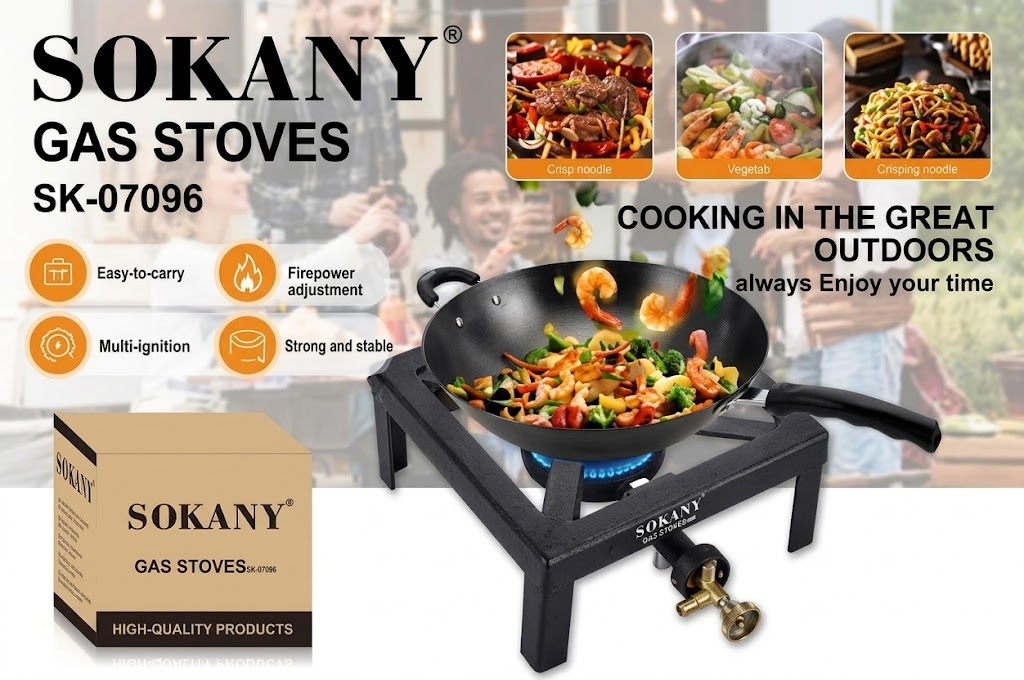 Μονή Εστία Υγραερίου Heavy Duty Sokany για Camping Μονή Εστία Υγραερίου Heavy Duty Sokany για Camping