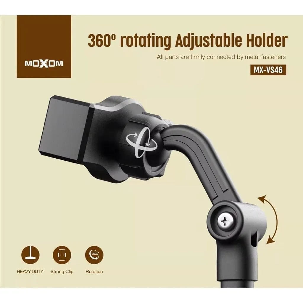 MOXOM Επιτραπέζια Βάση Κινητού με Ρυθμιζόμενο Ύψος και Δυνατότητα Περιστροφής 360° MOXOM Επιτραπέζια Βάση Κινητού με Ρυθμιζόμενο Ύψος και Δυνατότητα Περιστροφής 360°