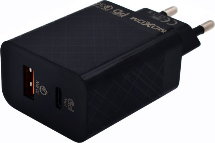 Moxom Φορτιστής Πρίζας 22.5W Ταχείας Φόρτισης Χωρίς Καλώδιο με Θύρα USB-A, USB-C Moxom Φορτιστής Πρίζας 22.5W Ταχείας Φόρτισης Χωρίς Καλώδιο με Θύρα USB-A, USB-C