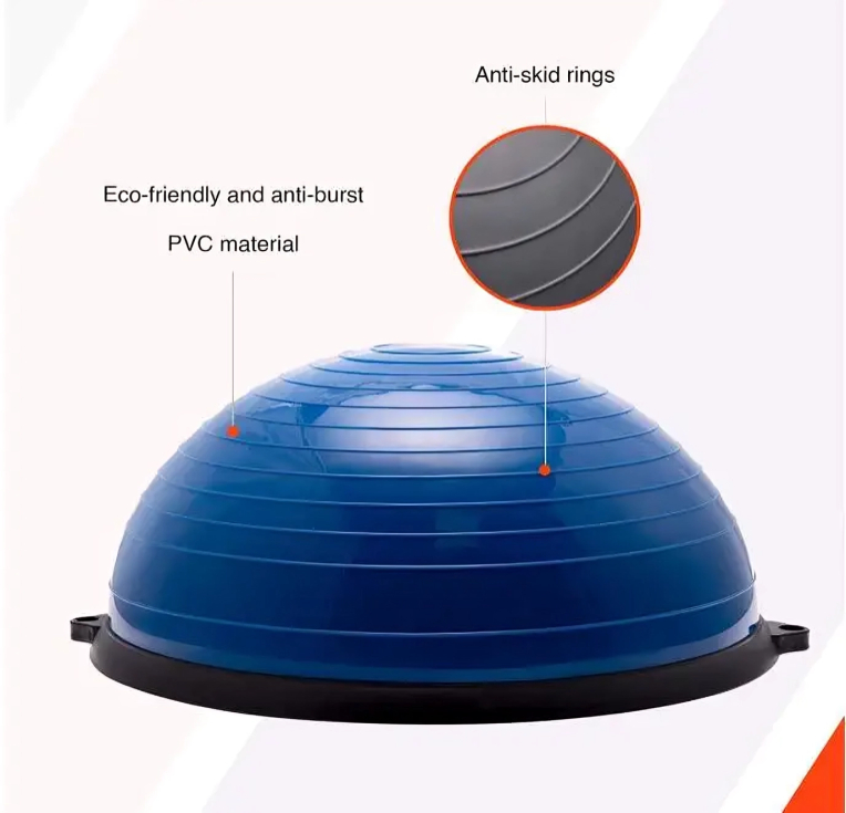 Μπάλα Ισορροπίας με Λάστιχα Αντίστασης για Γυμναστική - Half Ball Bosu Μπάλα Ισορροπίας με Λάστιχα Αντίστασης για Γυμναστική - Half Ball Bosu