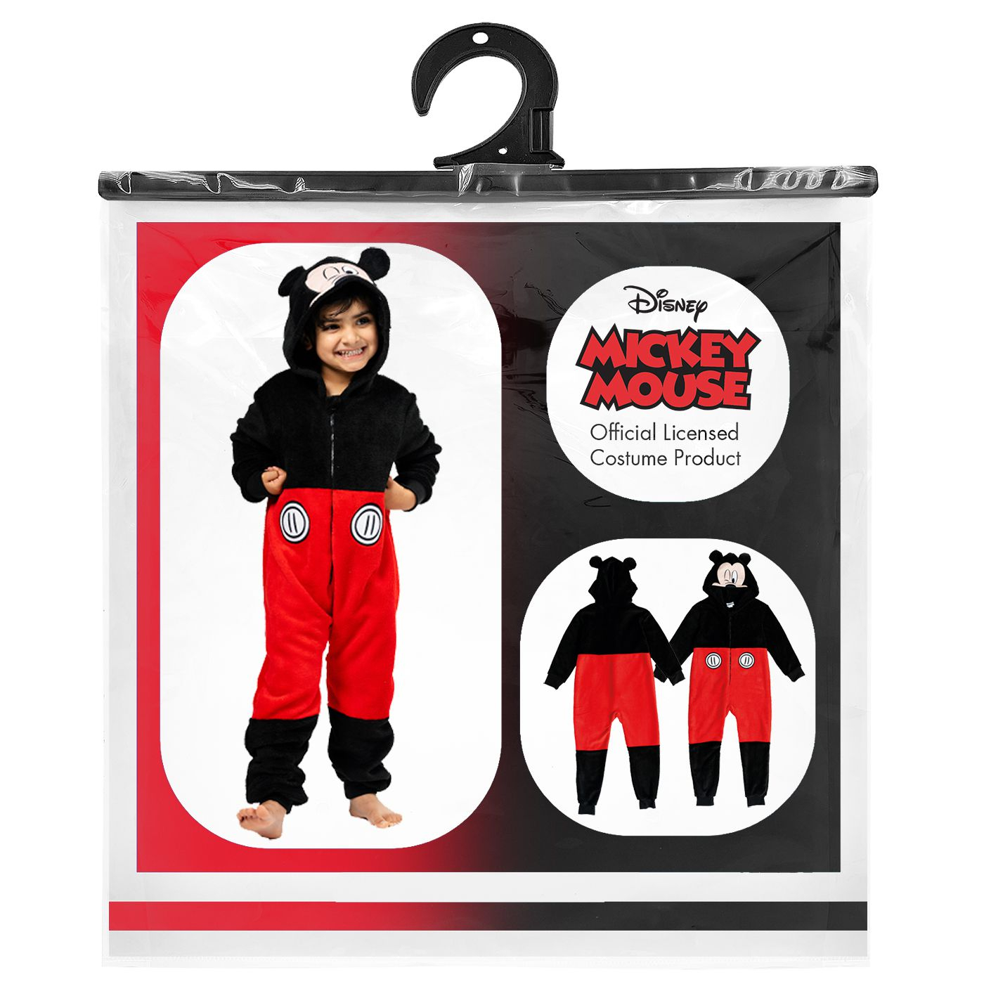Ολόσωμη Στολή Mickey Mouse με Κουκούλα & Αυτιά - Riethmuller Ολόσωμη Στολή Mickey Mouse με Κουκούλα & Αυτιά - Riethmuller