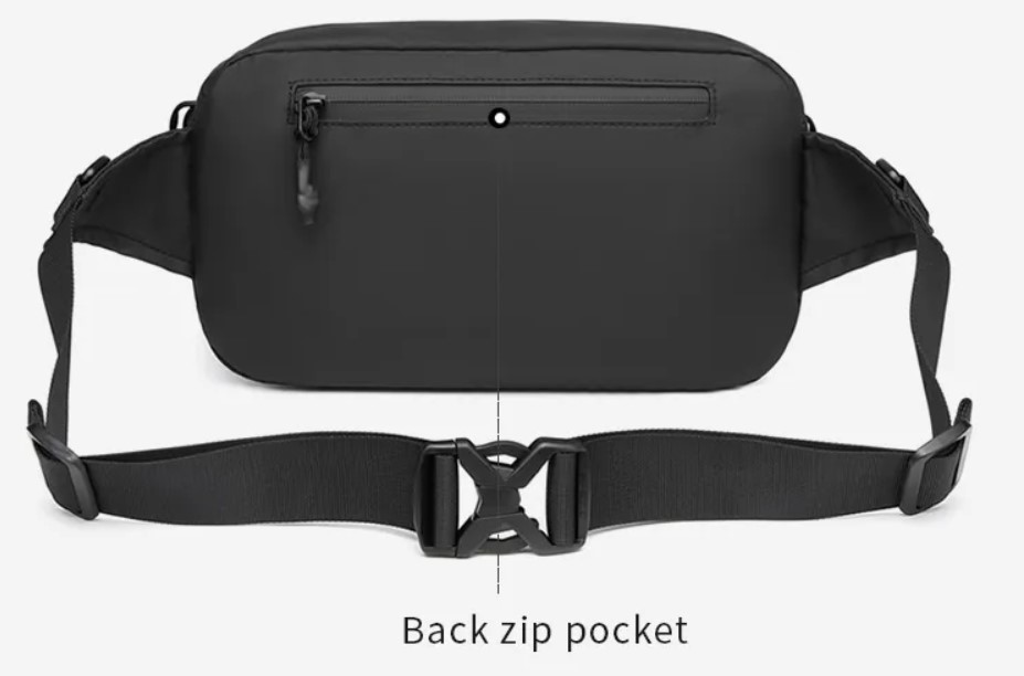 Ozuko Ανδρικό Τσαντάκι Μέσης - Crossbody Αδιάβροχο - 3.8L - Μαύρο Ozuko Ανδρικό Τσαντάκι Μέσης - Crossbody Αδιάβροχο - 3.8L - Μαύρο