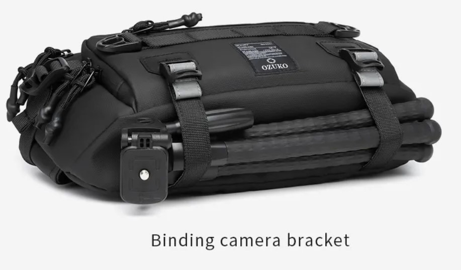 Ozuko Ανδρικό Τσαντάκι Μέσης - Crossbody Αδιάβροχο - 3.8L - Μαύρο Ozuko Ανδρικό Τσαντάκι Μέσης - Crossbody Αδιάβροχο - 3.8L - Μαύρο