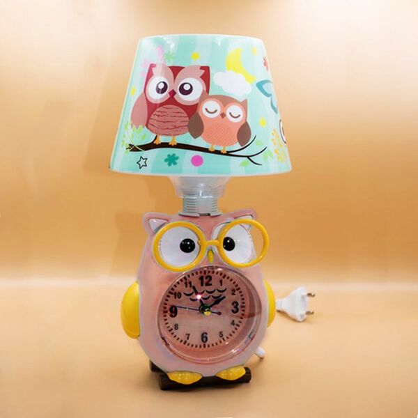 Παιδικό Επιτραπέζιο Φωτιστικό με Καπέλο – Πορτατίφ με Ρολόι και Σχέδιο Κουκουβάγια με Γυαλιά Ε14 Παιδικό Επιτραπέζιο Φωτιστικό με Καπέλο – Πορτατίφ με Ρολόι και Σχέδιο Κουκουβάγια με Γυαλιά Ε14