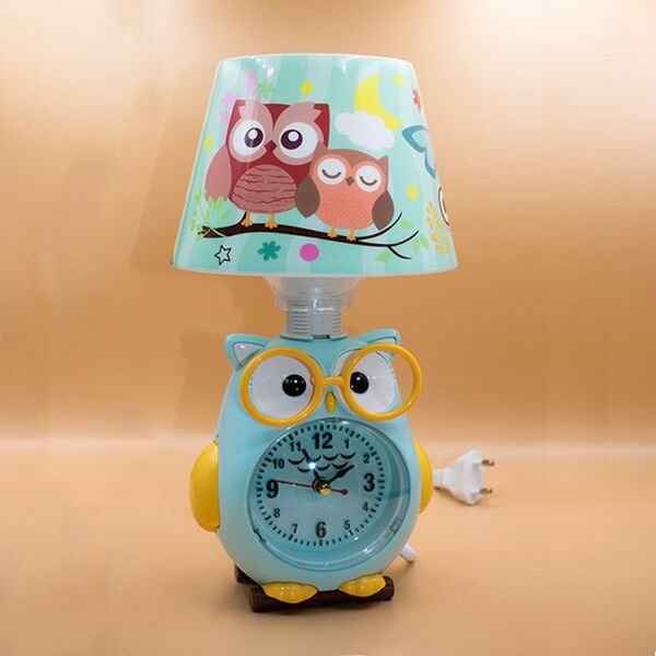 Παιδικό Επιτραπέζιο Φωτιστικό με Καπέλο – Πορτατίφ με Ρολόι και Σχέδιο Κουκουβάγια με Γυαλιά Ε14 Παιδικό Επιτραπέζιο Φωτιστικό με Καπέλο – Πορτατίφ με Ρολόι και Σχέδιο Κουκουβάγια με Γυαλιά Ε14