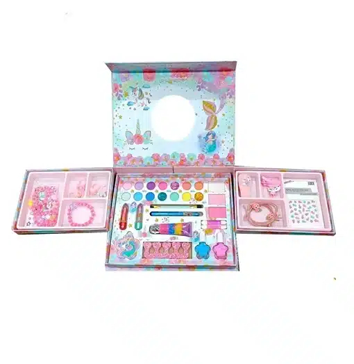 Παιδικό Σετ Βαλιτσάκι Ομορφιάς σε Κουτί με Κοσμήματα, Καλλυντικά, Αξεσουάρ και Καθρεπτάκι Παιδικό Σετ Βαλιτσάκι Ομορφιάς σε Κουτί με Κοσμήματα, Καλλυντικά, Αξεσουάρ και Καθρεπτάκι