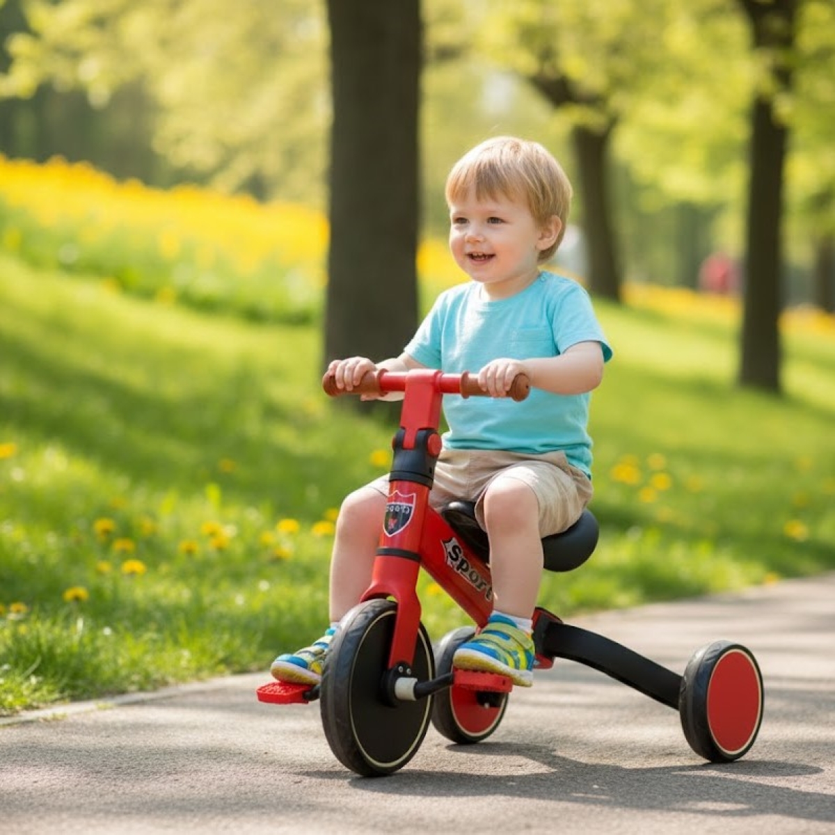 Παιδικό Τρίκυκλο - Καρότσι Με EVA Τροχούς για Παιδιά 1+ Κόκκινο Παιδικό Τρίκυκλο - Καρότσι Με EVA Τροχούς για Παιδιά 1+ Κόκκινο