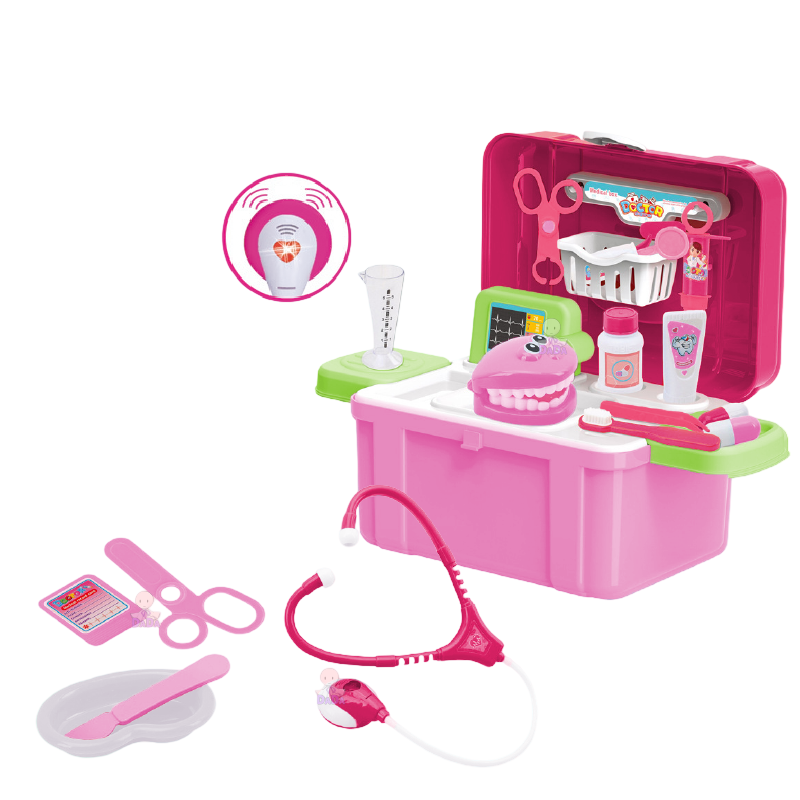 Παιδικό Βαλιτσάκι Γιατρού Ροζ 14 Τεμαχίων με Φωτισμό και Αξεσουάρ Παιδικό Βαλιτσάκι Γιατρού Ροζ 14 Τεμαχίων με Φωτισμό και Αξεσουάρ