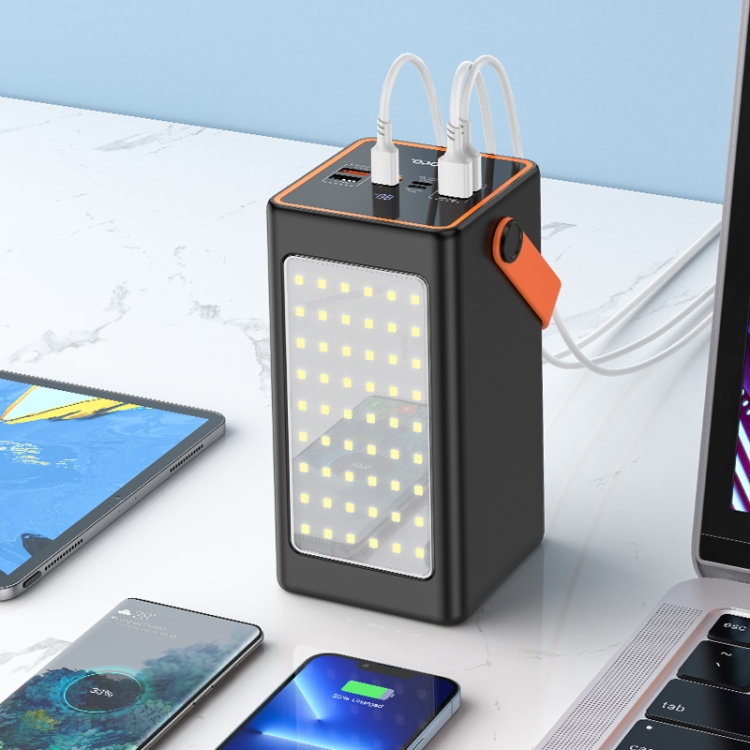 Πανίσχυρο Powerbank 90000 mAh 22.5W με Φακό - 4 Θύρες USB-A και 2 Θύρες USB-C - Με Λαβή Μεταφοράς και Οθόνη Ένδειξης Μπαταρίας - Hoco Πανίσχυρο Powerbank 90000 mAh 22.5W με Φακό - 4 Θύρες USB-A και 2 Θύρες USB-C - Με Λαβή Μεταφοράς και Οθόνη Ένδειξης Μπαταρίας - Hoco