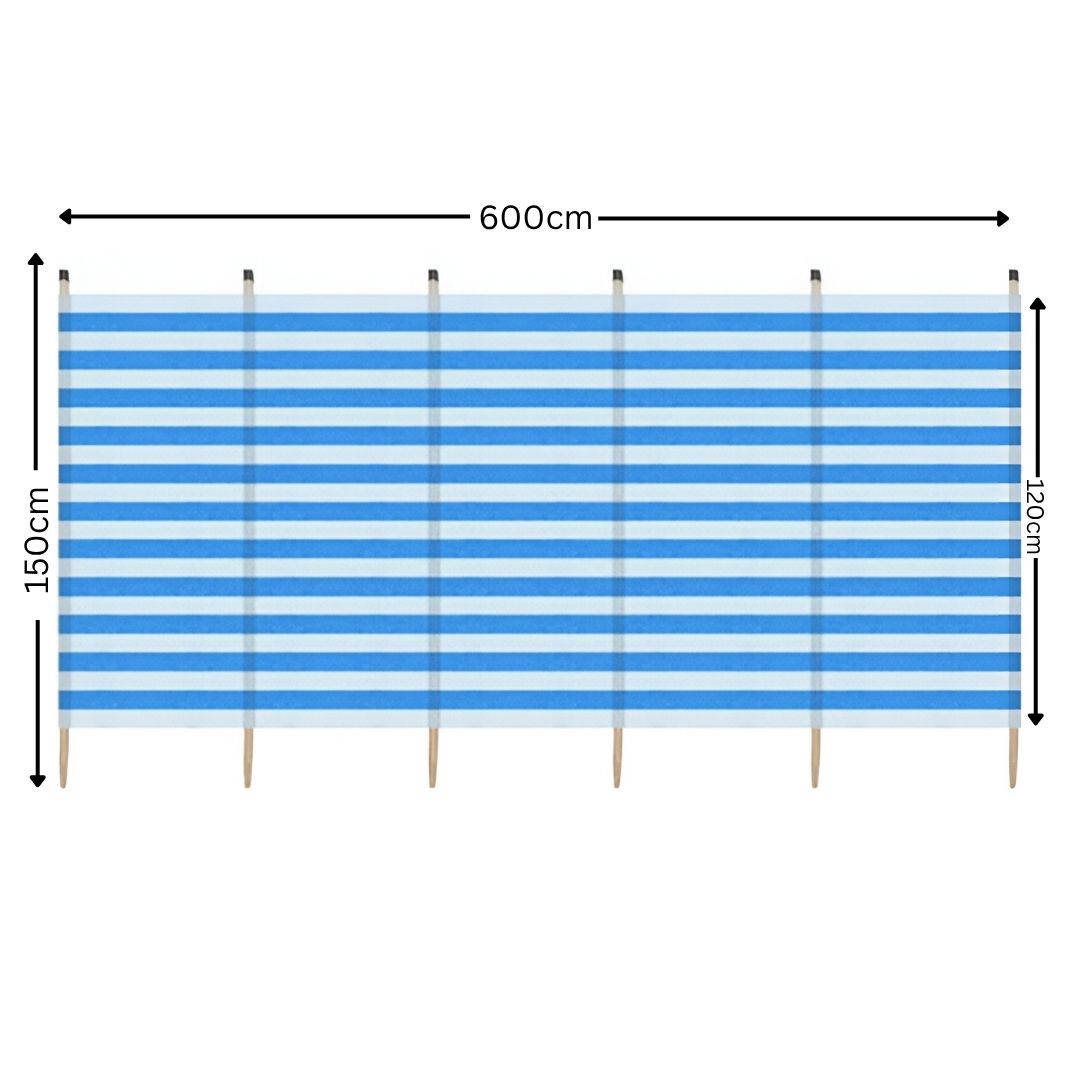 Παραβάν Παραλίας - Camping για Ιδιωτικότητα & Προστασία από τον Άνεμο με Πασσάλους - Ριγέ 600 x 150cm Παραβάν Παραλίας - Camping για Ιδιωτικότητα & Προστασία από τον Άνεμο με Πασσάλους - Ριγέ 600 x 150cm