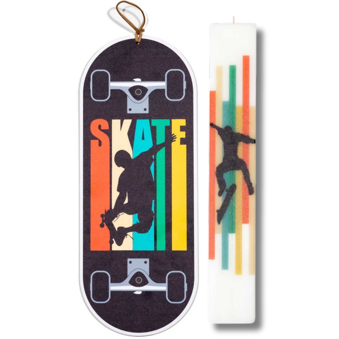 Πασχαλινή Λαμπάδα Skate με Ξύλινο Κρεμαστό Καδράκι – Ιδανικό Δώρο για Παιδιά & Εφήβους Πασχαλινή Λαμπάδα Skate με Ξύλινο Κρεμαστό Καδράκι – Ιδανικό Δώρο για Παιδιά & Εφήβους
