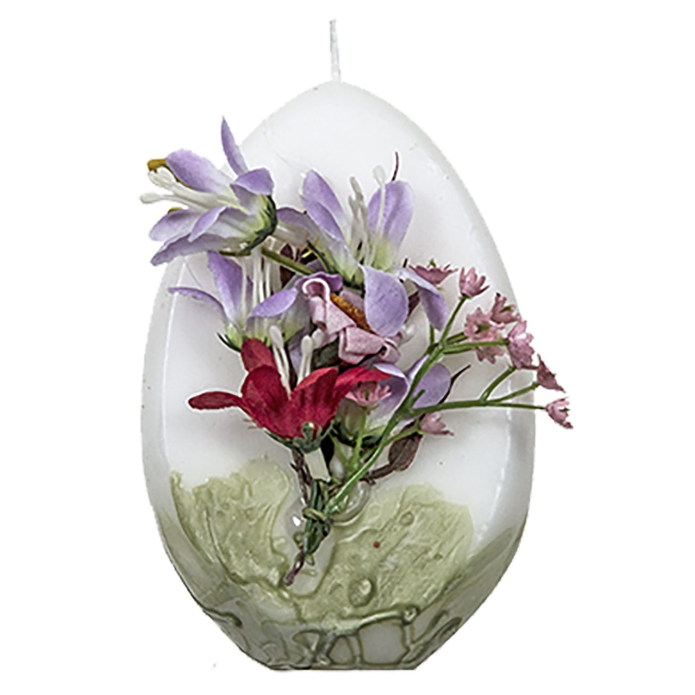 Πασχαλινό Διακοσμητικό Κερί Αυγό με Λουλούδια 12cm Πασχαλινό Διακοσμητικό Κερί Αυγό με Λουλούδια 12cm