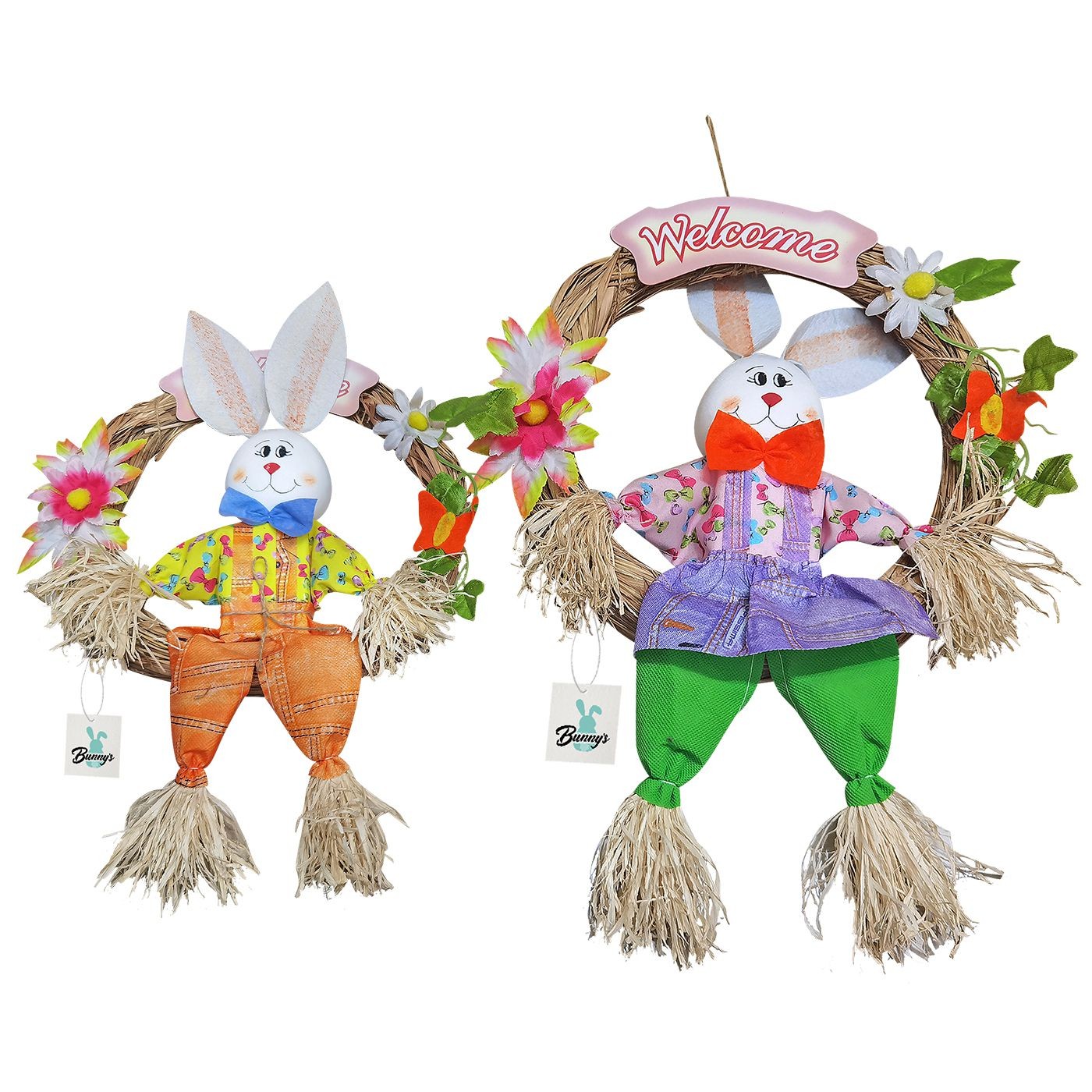 Πασχαλινό Στεφάνι με Αχυρένιο Λαγό Ø30cm – Διακόσμηση Πόρτας Πασχαλινό Στεφάνι με Αχυρένιο Λαγό Ø30cm – Διακόσμηση Πόρτας