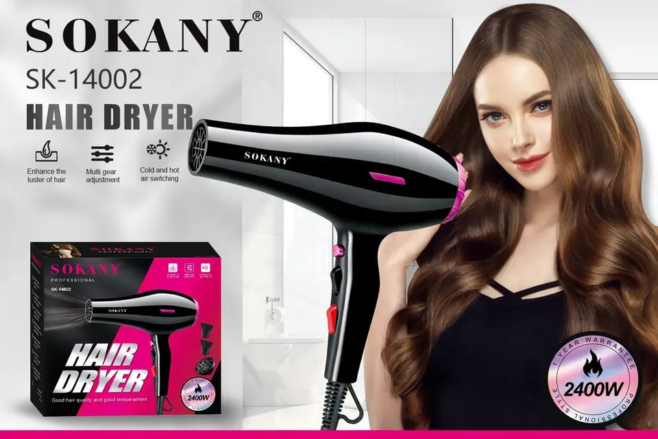 Πιστολάκι Μαλλιών - Σεσουάρ 2400W - SOKANY Πιστολάκι Μαλλιών - Σεσουάρ 2400W - SOKANY