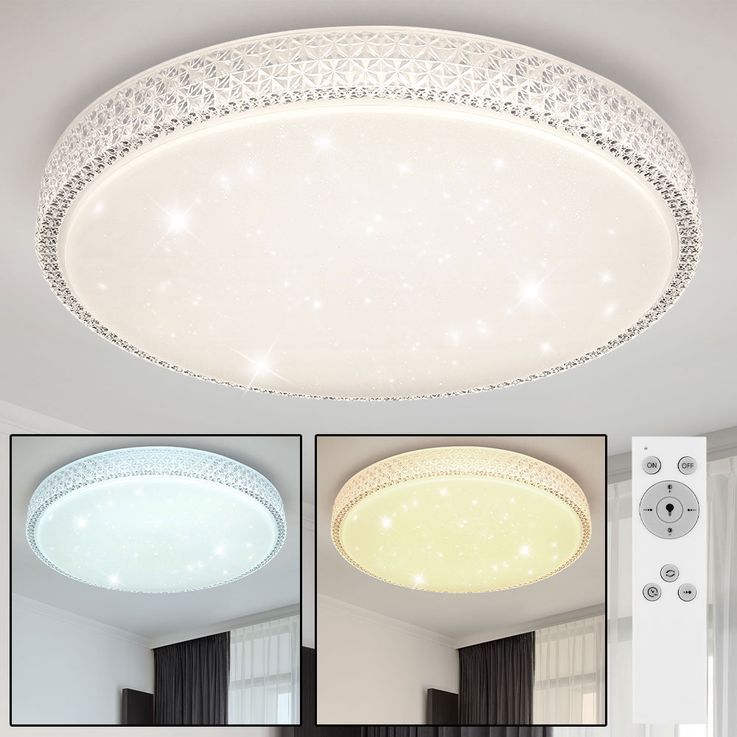 Πλαστική Πλαφονιέρα Οροφής 50×8.7cm 60W 4800LM 220V με Ενσωματωμένα LED σε Ψυχρό – Θερμό – Φυσικό Λευκό Φωτισμό και Τηλεχειριστήριο Πλαστική Πλαφονιέρα Οροφής 50×8.7cm 60W 4800LM 220V με Ενσωματωμένα LED σε Ψυχρό – Θερμό – Φυσικό Λευκό Φωτισμό και Τηλεχειριστήριο